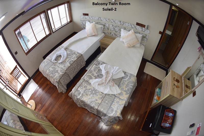Soleil-2. Upper deck Balcony Twin Cabin